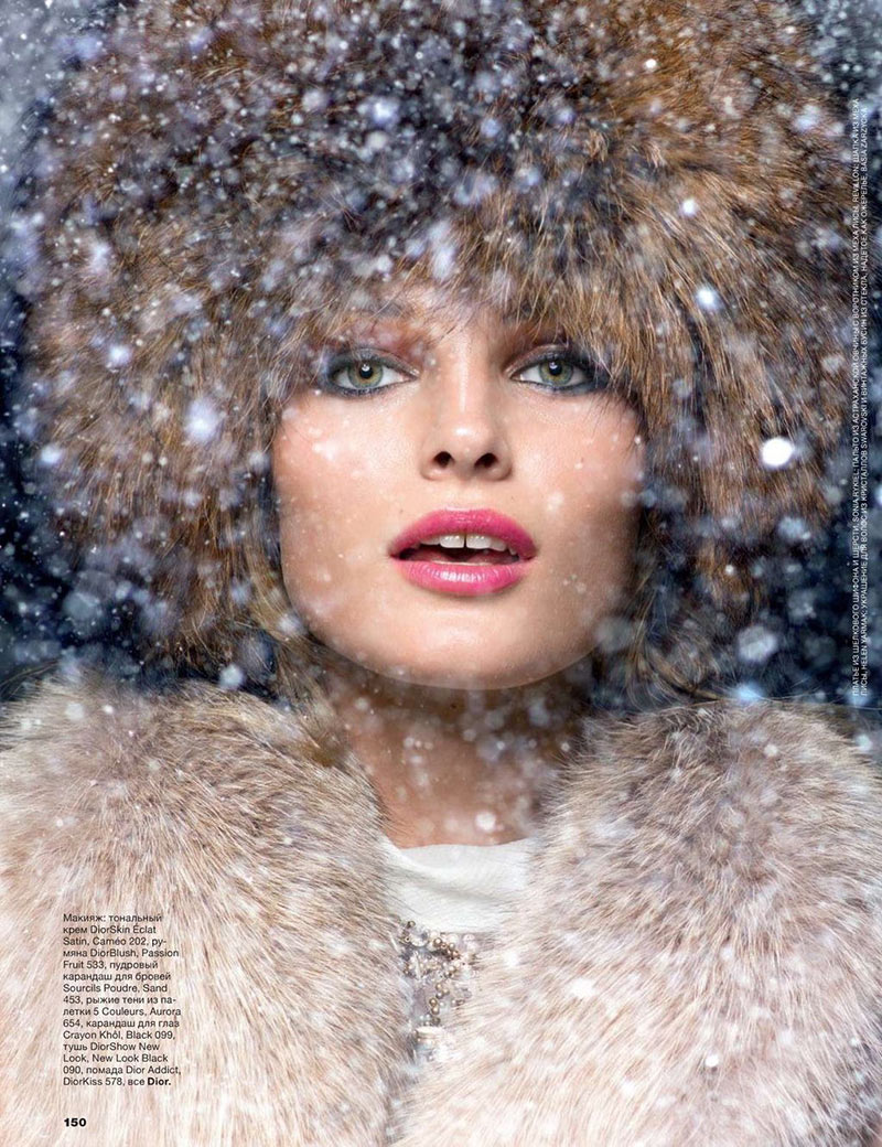 EditaWinter2 Edita Vilkeviciute is a Winter Beauty for Allure Russias December 2012 Cover Shoot by Raymond Meier