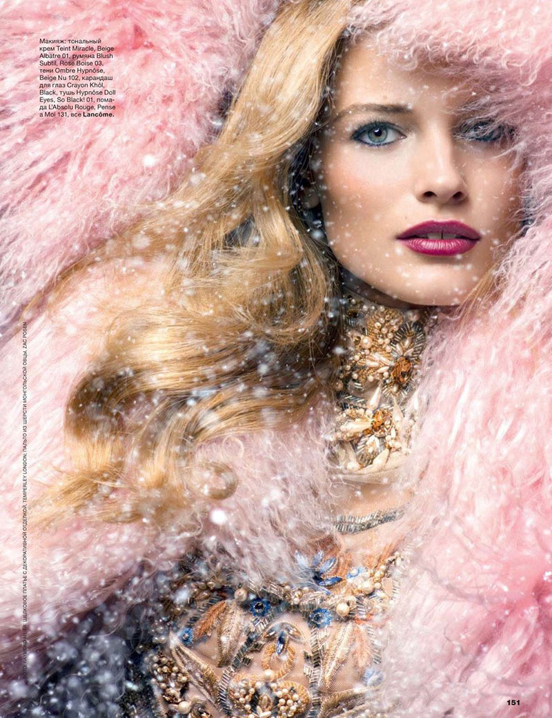 EditaWinter3 Edita Vilkeviciute is a Winter Beauty for Allure Russias December 2012 Cover Shoot by Raymond Meier