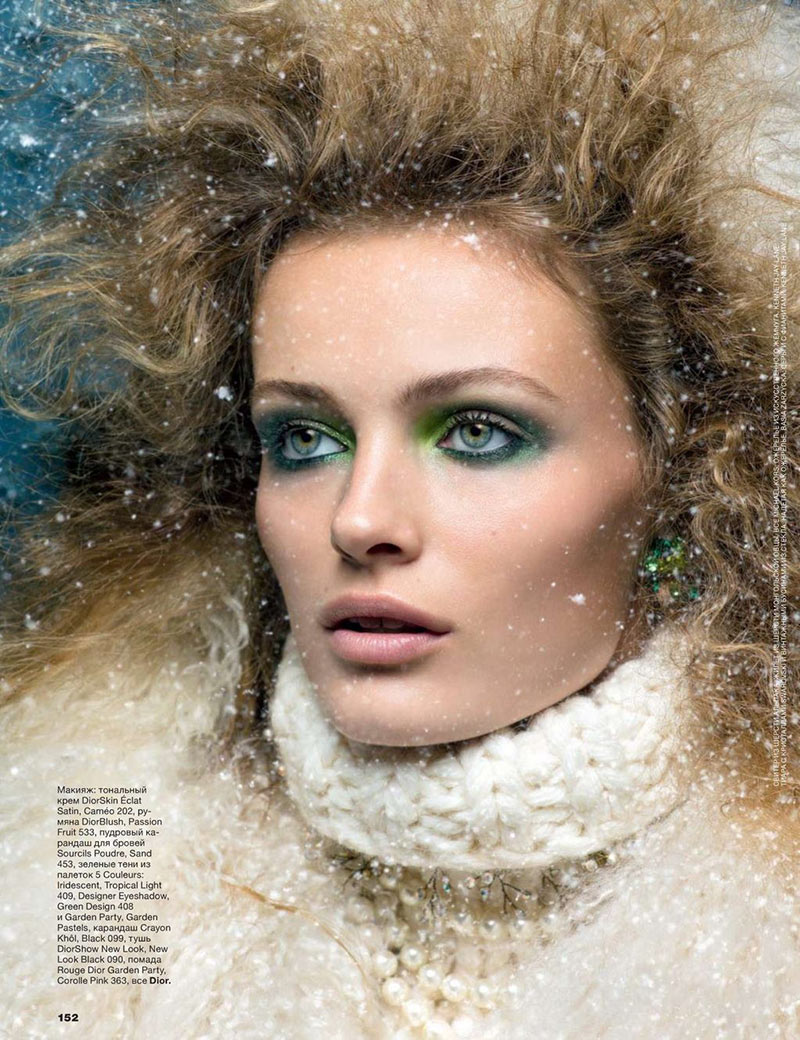 EditaWinter4 Edita Vilkeviciute is a Winter Beauty for Allure Russias December 2012 Cover Shoot by Raymond Meier