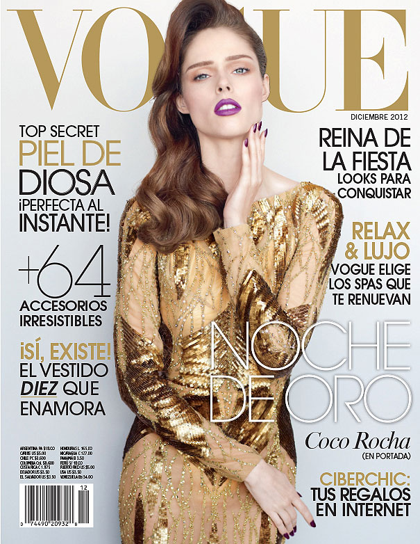 Coco Rocha Goes For The Gold On Vogue Mexico S December Cover