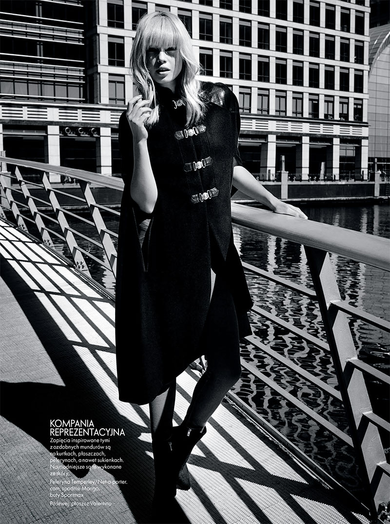 dasha4 Dasha Z. Takes the Military Trend to the Streets for Elle Polands November Issue