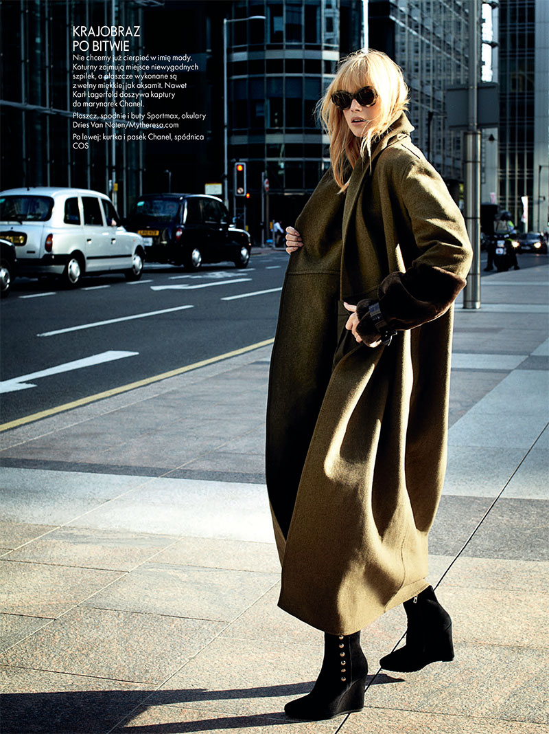 dasha6 Dasha Z. Takes the Military Trend to the Streets for Elle Polands November Issue
