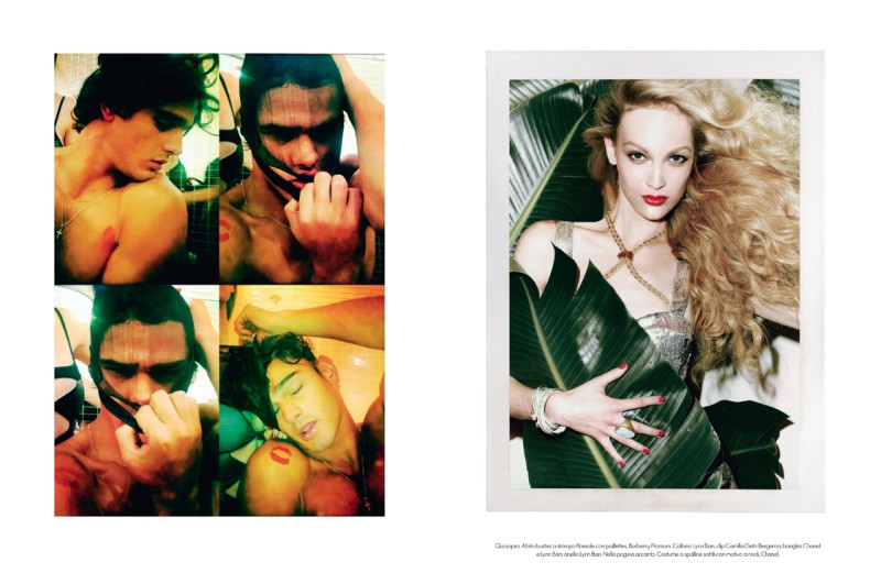 VanessaMeisel2 Vanessa Axente Emulates Jerry Hall for Vogue Italias December Issue by Steven Meisel