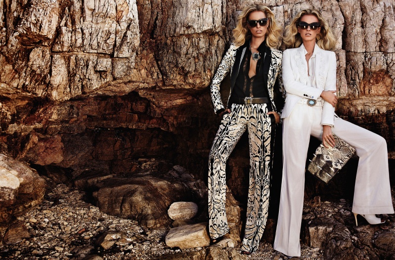 CavalliResort5 Roberto Cavalli Takes Anne Vyalitsyna and Karolina Kurkova to Cannes for its Resort 2013 Campaign