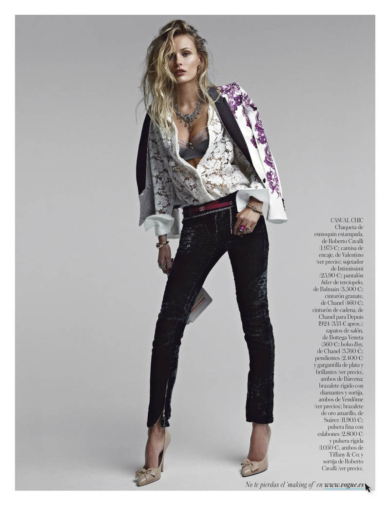 EditaDemarchelier10 Edita Vilkeviciute Poses for Patrick Demarchelier in Vogue Spains January Issue