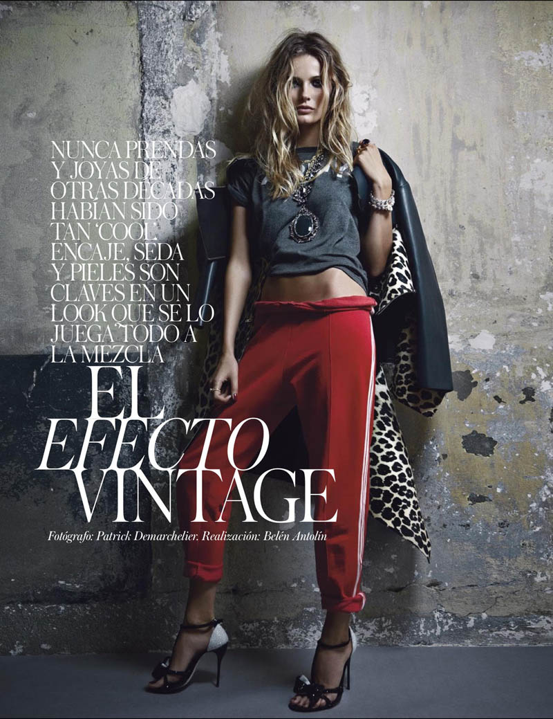 EditaDemarchelier3 Edita Vilkeviciute Poses for Patrick Demarchelier in Vogue Spains January Issue