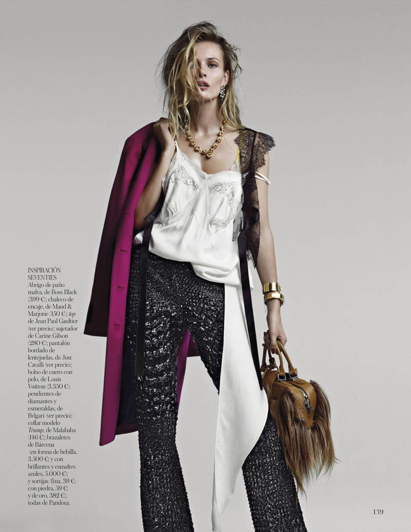 EditaDemarchelier7 Edita Vilkeviciute Poses for Patrick Demarchelier in Vogue Spains January Issue