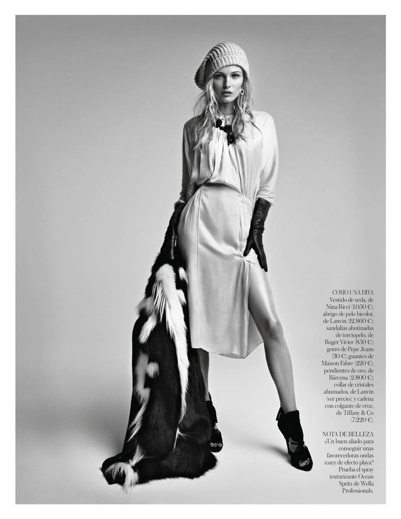 EditaDemarchelier8 Edita Vilkeviciute Poses for Patrick Demarchelier in Vogue Spains January Issue