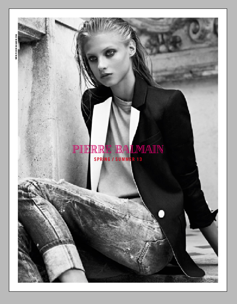 Pierre Balmain Spring 2013 Women Ad Campaign Anne Selezneva Keeps it Understated in Pierre Balmains Spring 2013 Campaign