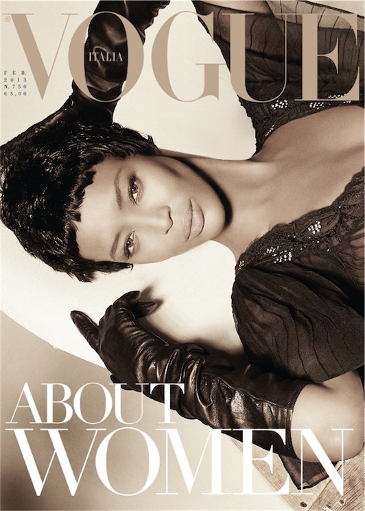 VogueItalia Naomi Campbell Graces Vogue Italia February 2013 Cover