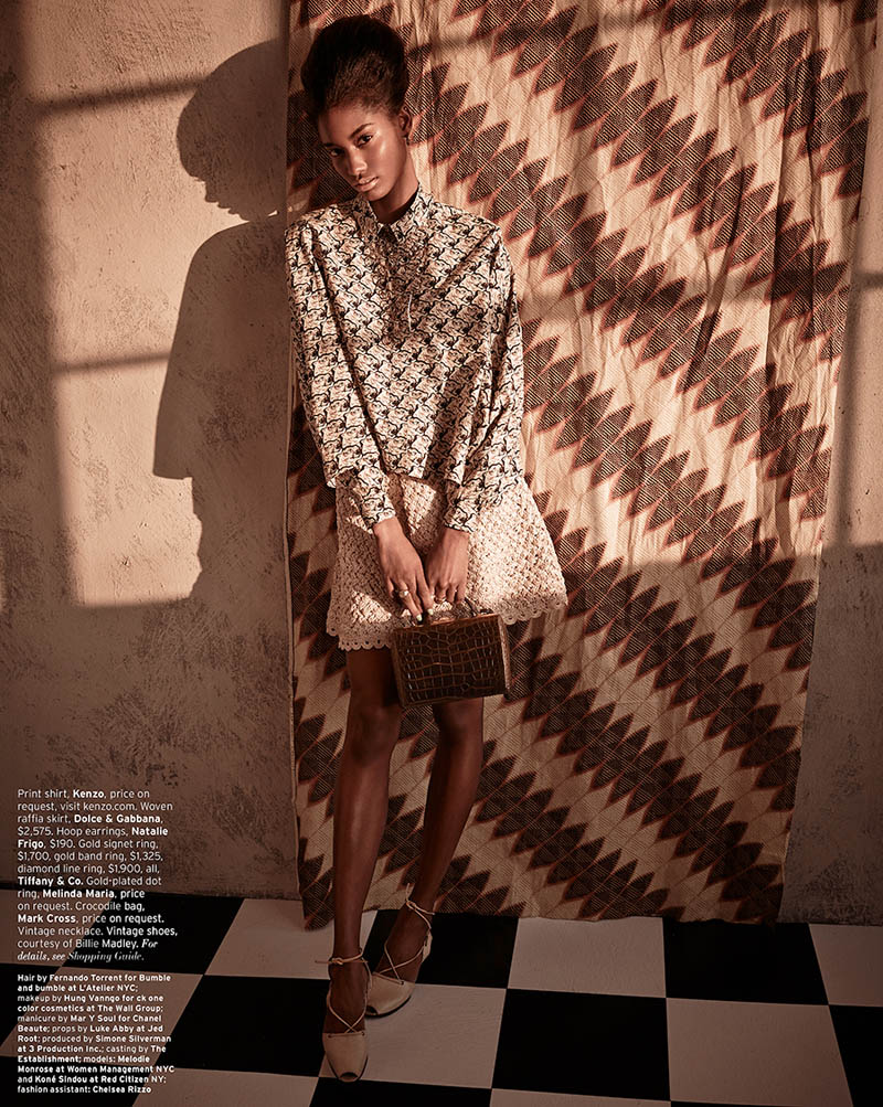 MelodieMonroseElle10 Melodie Monrose is 60s Glam for Mariano Vivanco in Elle US April 2013 