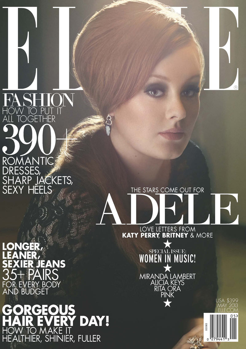 ELLE May 13 Adele Cover Adele Graces Elle US May 2013 Cover in Alberta Ferretti