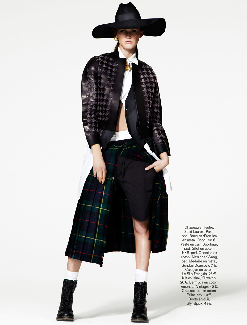 GLAMOUR FRANCE MAY13 06 Ali Stephens Dons Buffalo Boy Style for Glamour France’s May Issue by Jason Kim