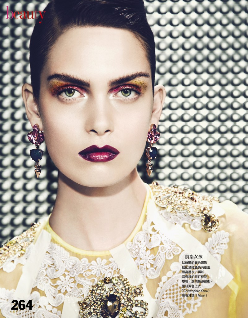 VogueTaiwan3 Maria Palm Gets Painted for Vogue Taiwan April 2013 by Yossi Michaeli 