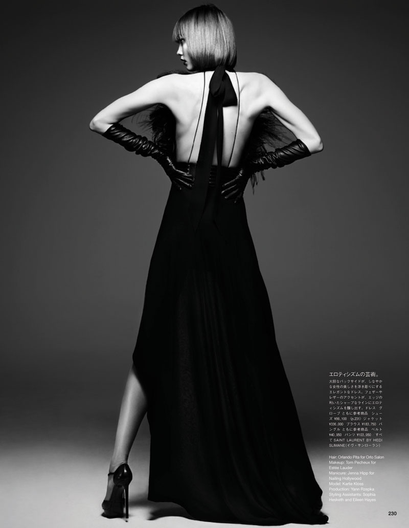 hedi slimane karlie kloss6 Karlie Kloss Poses for Hedi Slimane in Vogue Japan June 2013