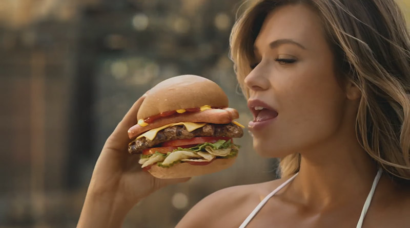 Samantha Hoopes Rocks A Stars And Stripes Bikini In Carls Jr Commercial