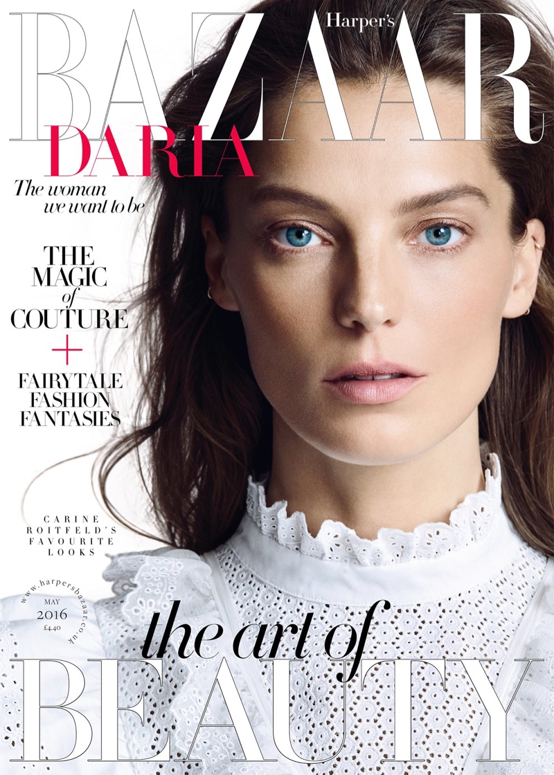 Daria Werbowy on Harper's Bazaar UK May 2016 Cover