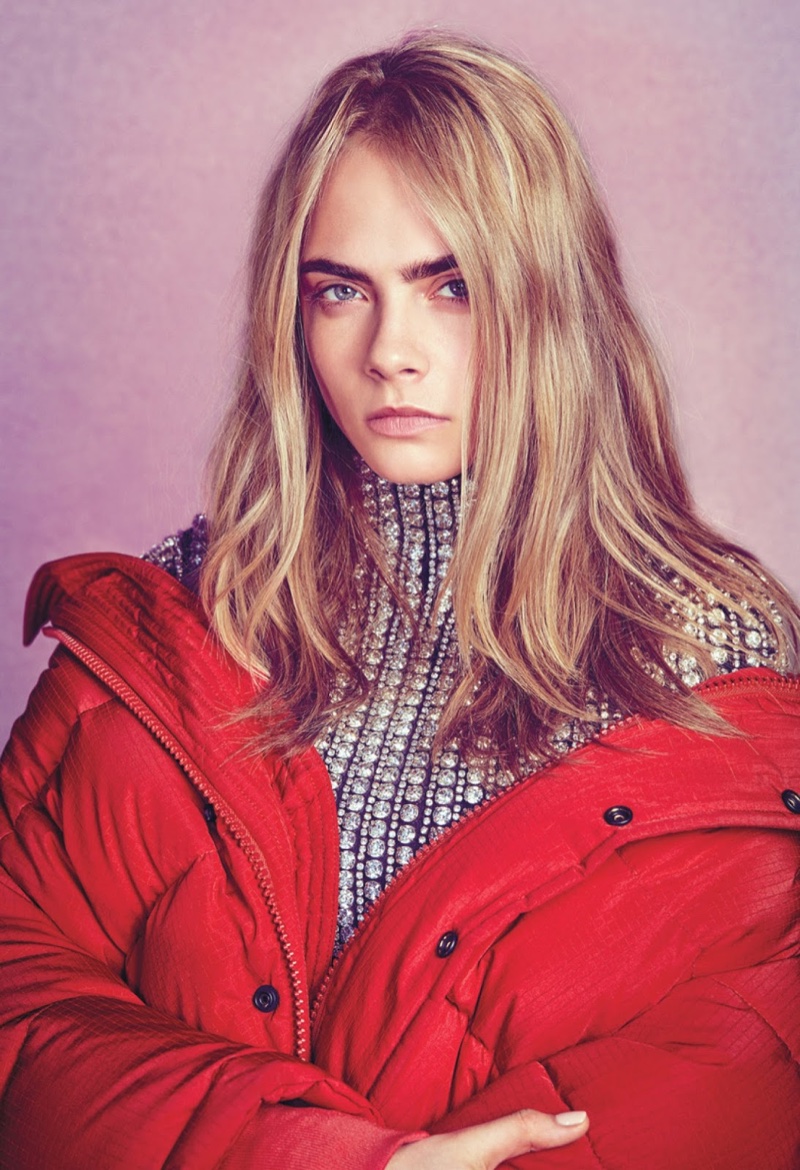 Cara Delevingne gets covered up in Balenciaga coat and sweater