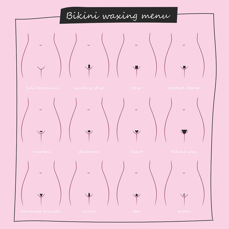 Types of bikini wax styles
