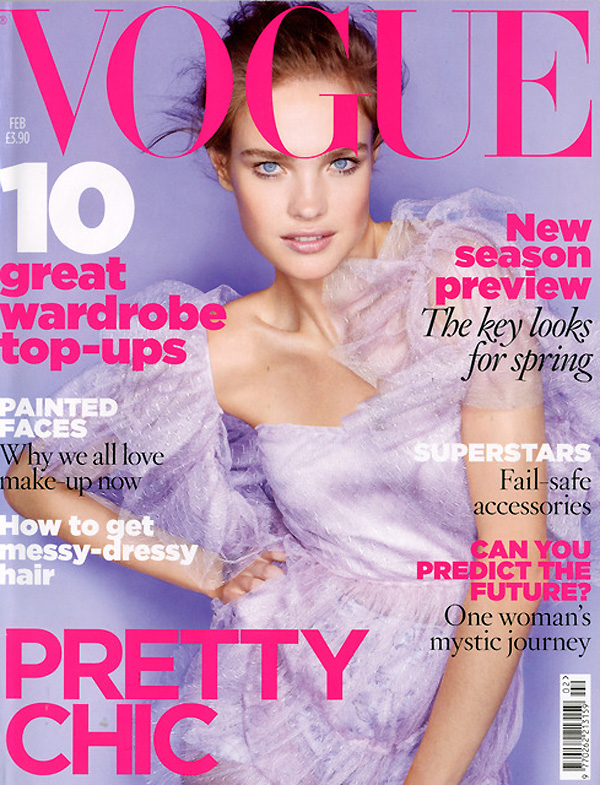 Vogue UK February 2010 Cover | Natalia Vodianova by Nick Knight ...