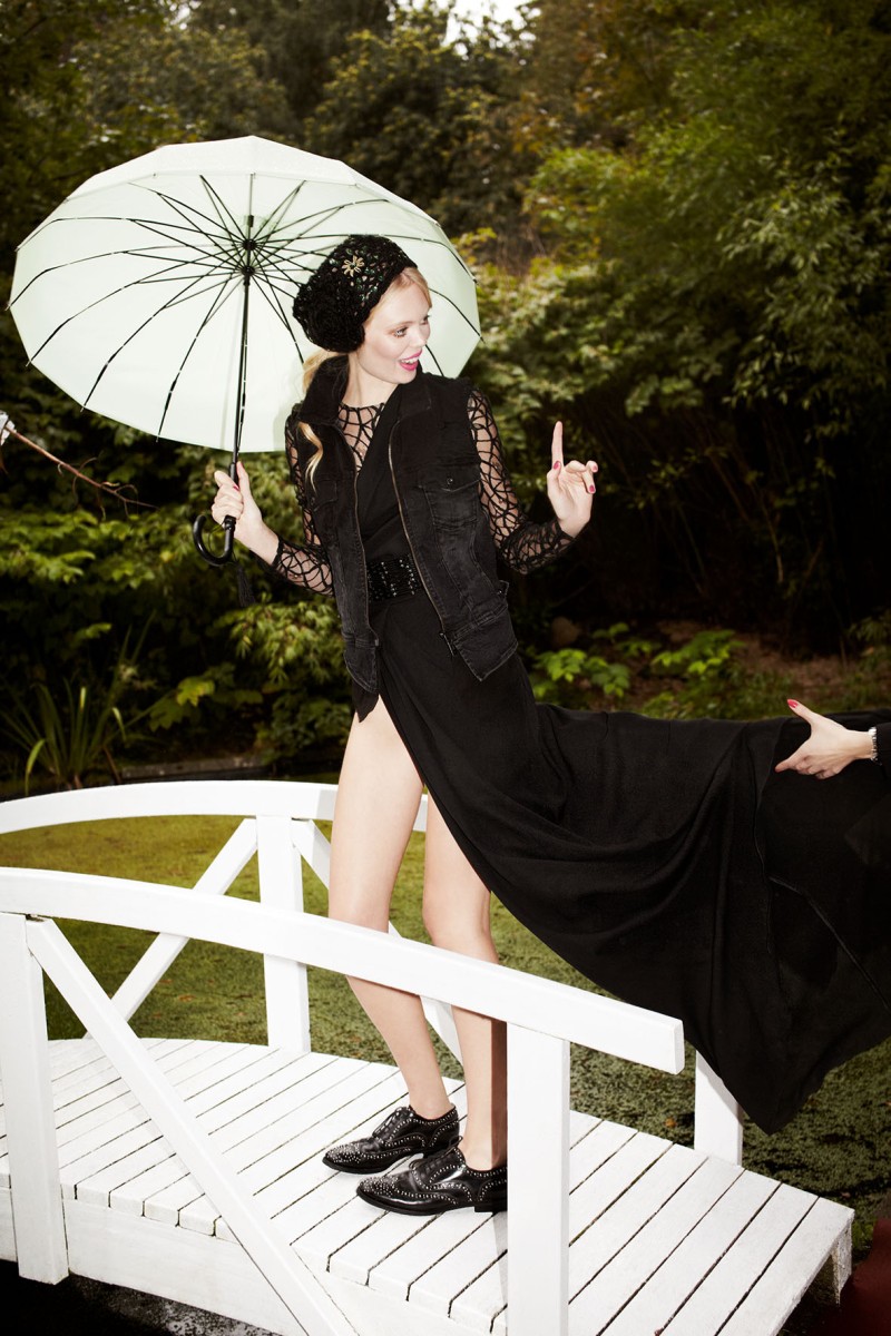 Oxana Moiseeva is Girly in Black for Petra Magazine by Agata Pospieszynska
