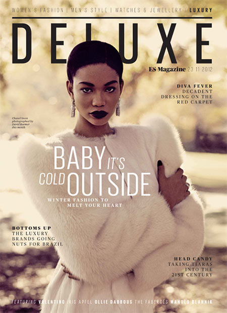 Chanel Iman Wows in Lingerie Looks for Deluxe Magazine, Shot by David Roemer
