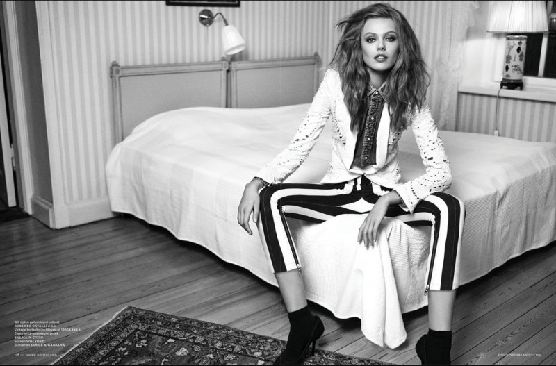 Frida Gustavsson Dons Denim Style for the January/February Issue of Vogue Netherlands