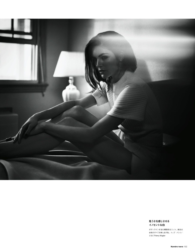 Hilary Rhoda Poses for Vincent Peters in Numéro Tokyo's January/February Issue