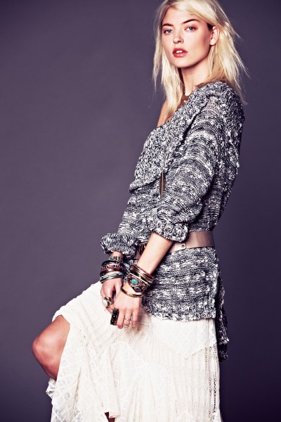 Martha Hunt Sports Flirty, Tomboy Style for Free People's January ...