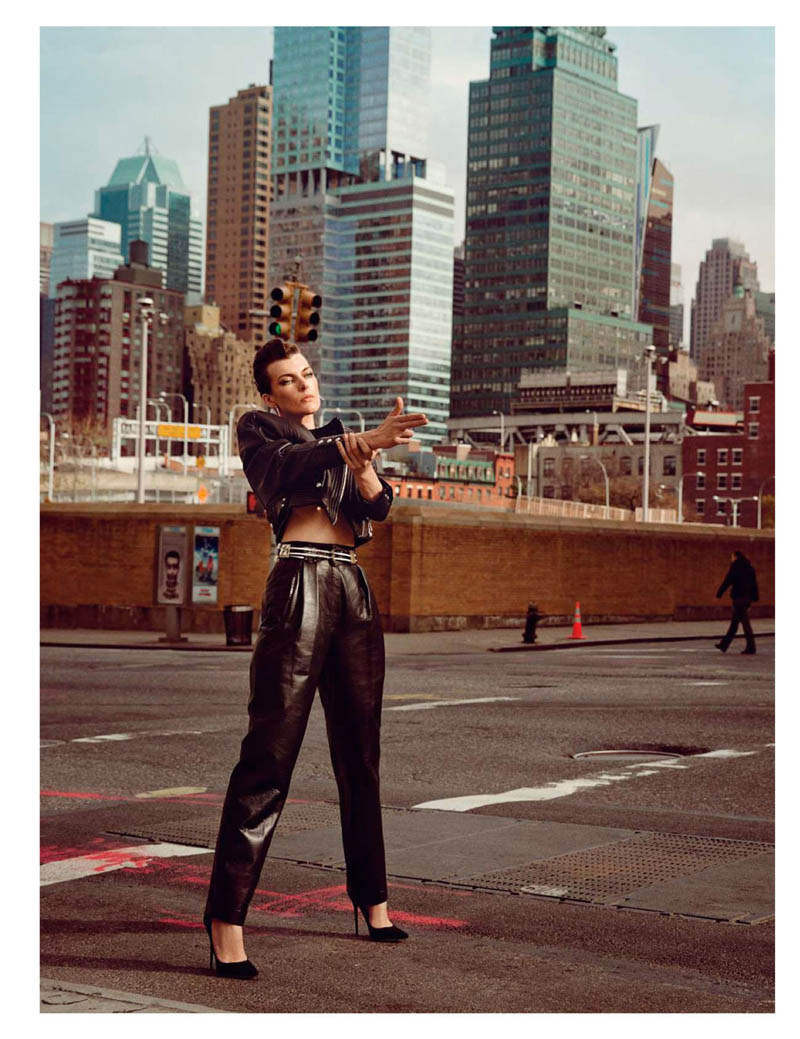 Milla Jovovich Takes on New York for Vogue Paris' February Issue by Inez & Vinoodh