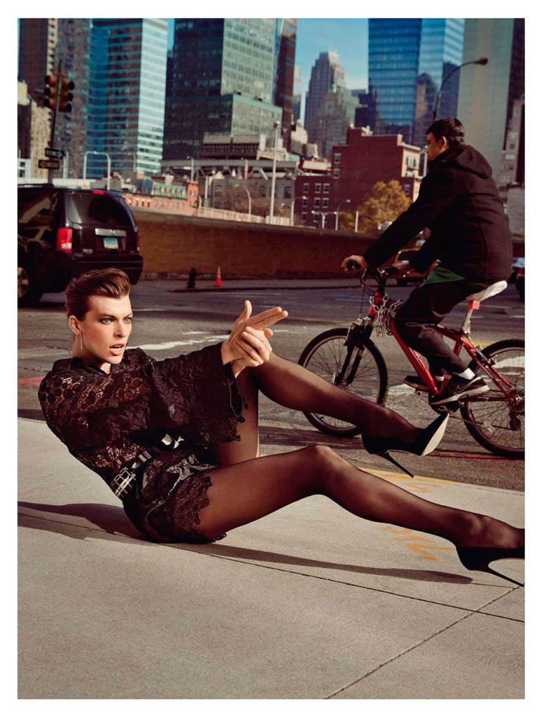 Milla Jovovich Takes on New York for Vogue Paris' February Issue by Inez & Vinoodh