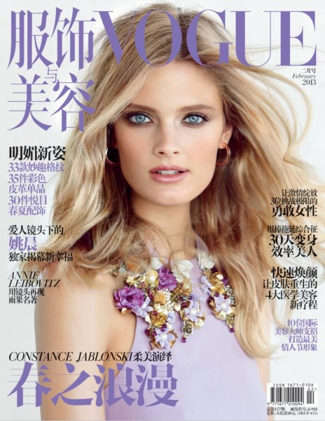 Constance Jablonski is Gorgeous in Gucci for Vogue China's February ...