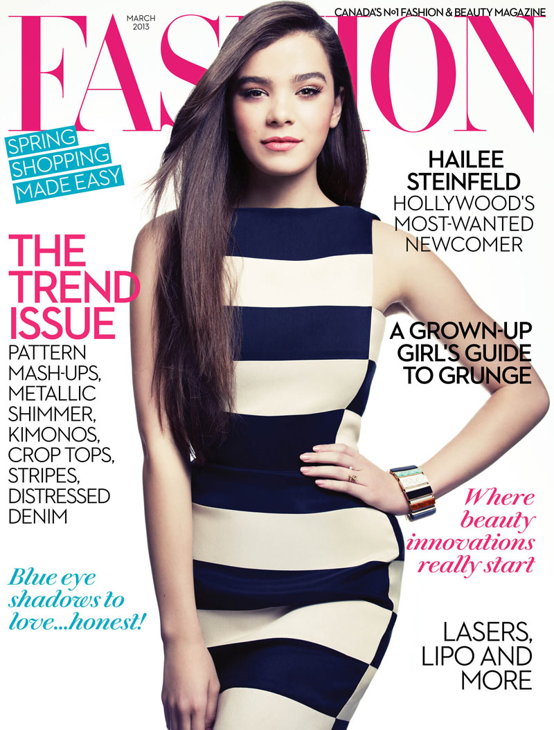 Hailee Steinfeld Graces Fashion's March 2013 Cover in Lanvin