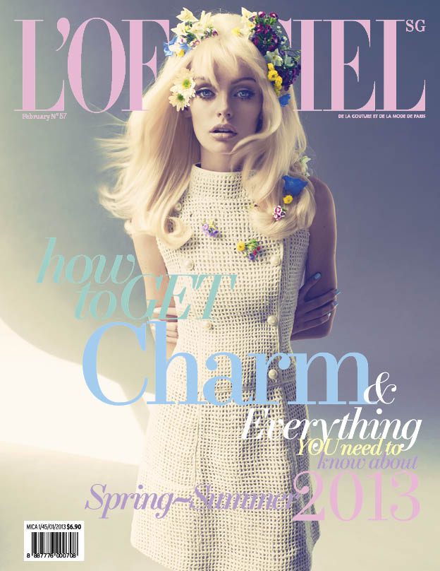Abbie Heath Gets 60s Chic For the February Cover Story of L'Officiel Singapore