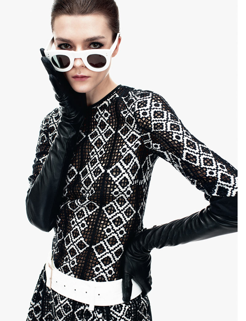 Zen Sevastyanova Gets Mod for Harper's Bazaar UK March 2013 by Catherine Servel