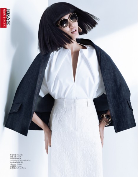 Bonnie Chen Rocks Denim in Vogue China's March Issue by Stockton ...