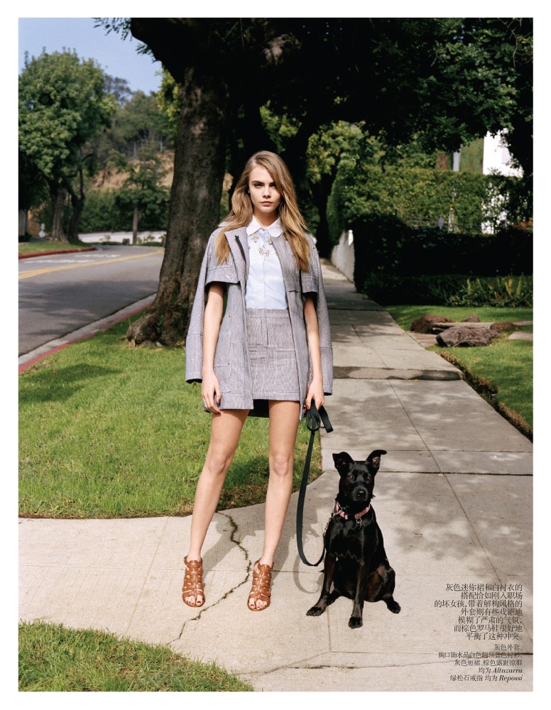 Cara Delevingne Sports Micro Style for Vogue China February 2013 by Angelo Pennetta