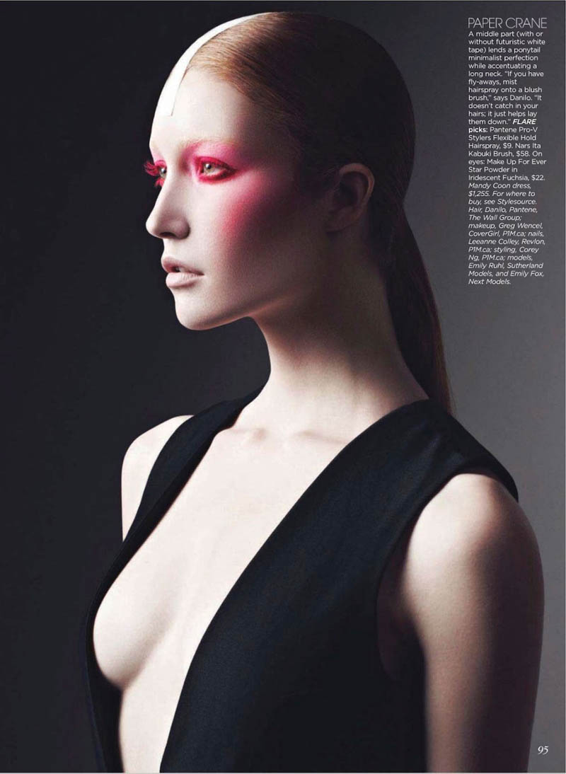 Emily Ruhl and Emily Fox Model Japanese-Inspired Beauty for Flare's March Issue