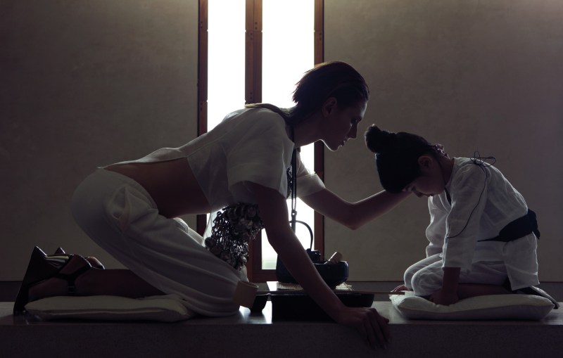 Karlina Caune and Hye Jung Lee Enchant for W Korea's March Issue by Gianluca Fontana