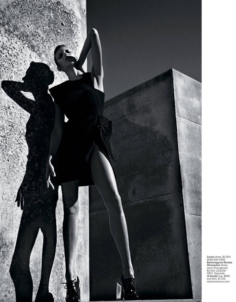 Anja Rubik Models Sleek Looks for T Magazine Spring 2013 by Mario Sorrenti
