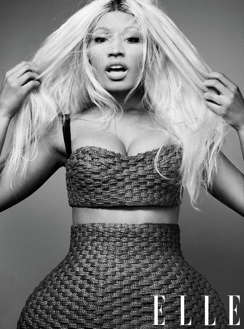 Nicki Minaj Gets a Make-under for Elle US' April 2013 Cover Shoot