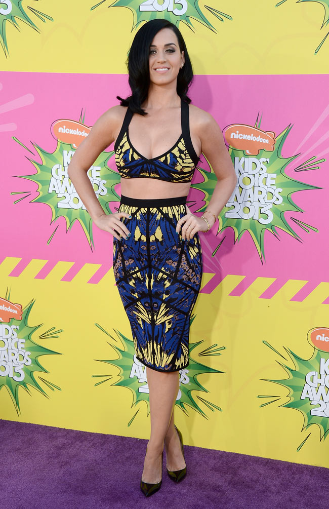 Katy Perry in Herve Leger at the 26th Annual Kids' Choice Awards