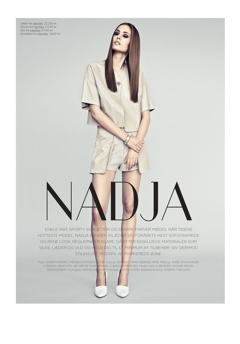 Nadja Bender Models Minimal Style for Eurowoman by Honer Akrawi