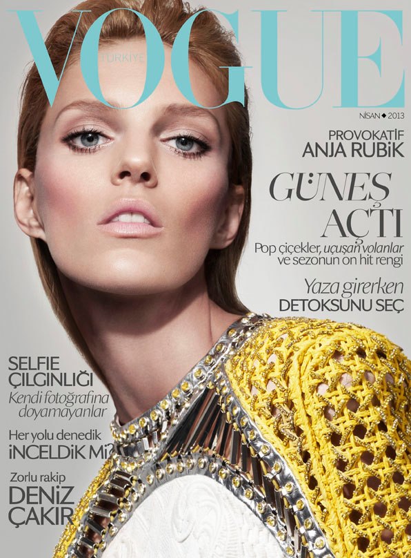 Anja Rubik Covers Vogue Turkey April 2013 in Balmain – Fashion Gone Rogue