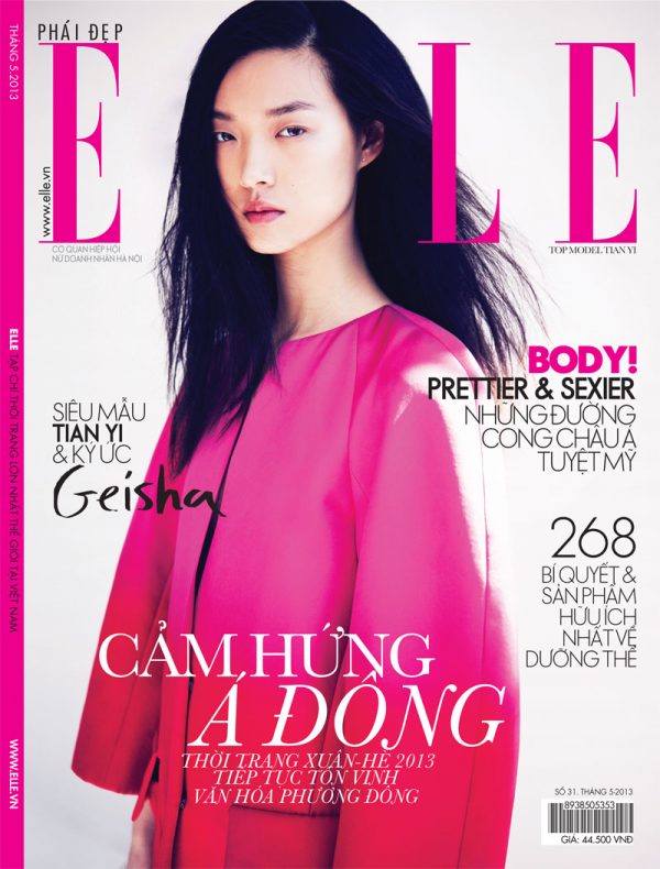 Tian Yi is Geisha Glam for Elle Vietnam's May 2013 Cover Shoot ...