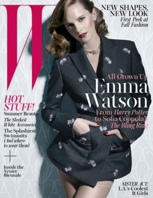 Emma Watson Models Grown-up Glamour for W Magazine June/July 2013 Cover ...