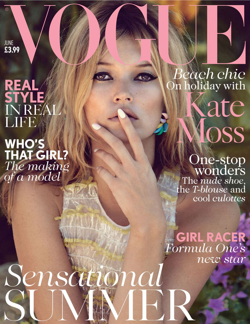 Kate Moss On Vogue UK's June 2013 Cover by Patrick Demarchelier