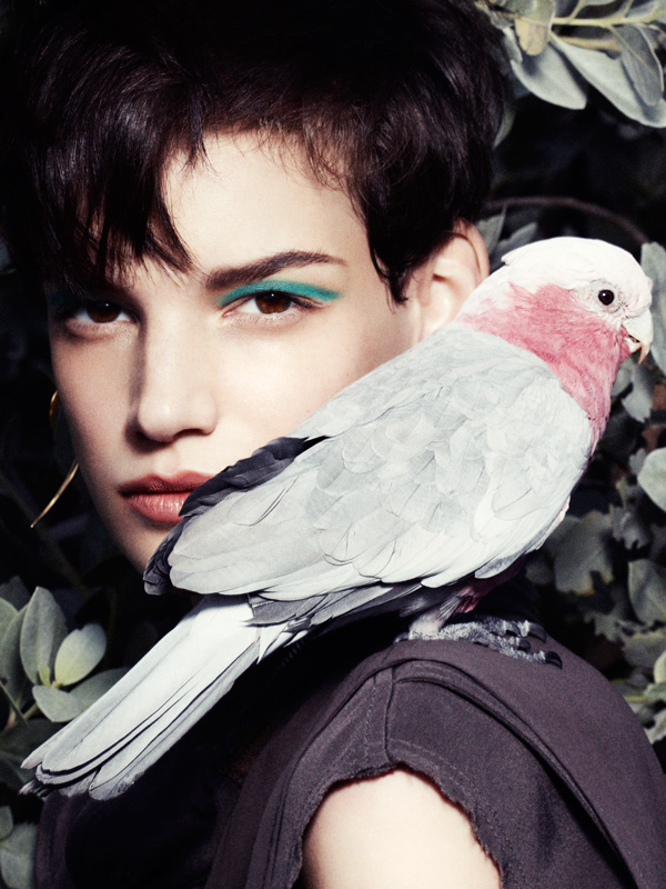 Jessica Pitti Gets Feathered for Tatler Russia June 2013 by Marcus Ohisson