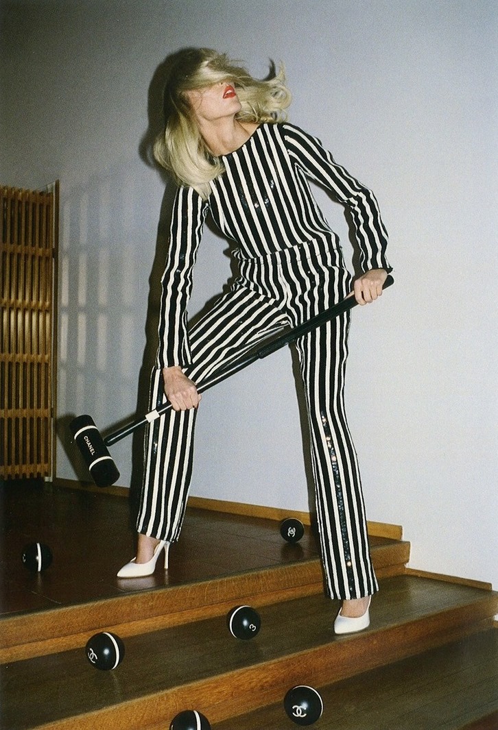 Anja Rubik Dons Throwback Style for Self Service S/S 2013 by Walter Pfeffier