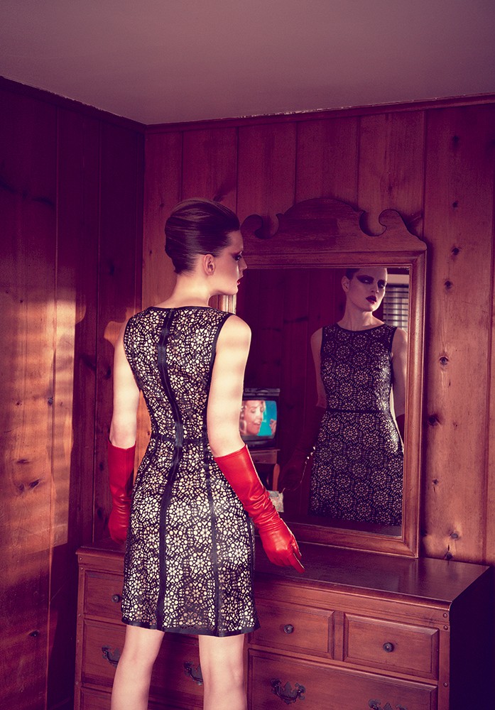 Guinevere van Seenus Gives the 'Cold Shoulder' for Bergdorf Goodman Magazine